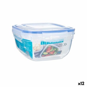 Porta pranzo Ermetico Quadrato Trasparente polipropilene 1,5 L 17 x 10 x 17 cm (12 Unità)