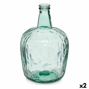 Bottiglia Righe Decorazione 14 x 44 x 13 cm Trasparente (2 Unità)