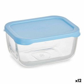 Porta pranzo Snow 420 ml Azzurro Trasparente Vetro Polietilene (12 Unità)