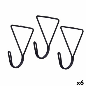 Grucce Nero Metallo Triangolare Set 3 Pezzi (6 Unità)