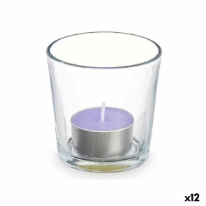 Candela Profumata 7 x 7 x 7 cm (12 Unità) Bicchiere Lavanda