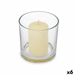 Candela Profumata 10 x 10 x 10 cm (6 Unità) Bicchiere Vaniglia