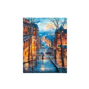 Set per dipingere con i numeri Alex Bog Stairs Down of Montmatre Paris 40 x 50 cm