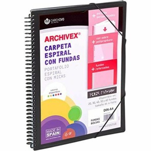 Classificatore Documenti Carchivo Archivex-Star Nero A4 Spirale
