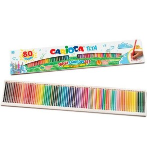 Matite colorate Carioca Tita Multicolore 80 Pezzi