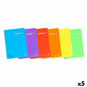 Quaderno ENRI Multicolore 80 Pagine Din A4 (5 Unità)
