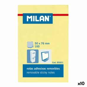 Note Adesive Milan 56 x 76 mm Giallo 10 Unità