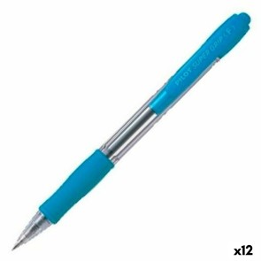 Penna Pilot Supergrip Azzurro Chiaro Sfera 0,4 mm 12 Unità