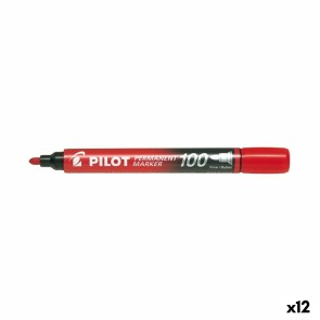 Marcatore permanente Pilot SCA-100 Rosso 1 mm (12 Unità)