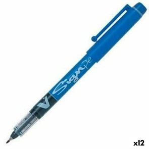 Penna a inchiostro liquido Pilot V Sign Pen Azzurro 0,6 mm (12 Unità)