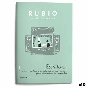 Quaderno di scrittura e calligrafia Rubio Nº1 A5 Spagnolo 20 Fogli (10 Unità)