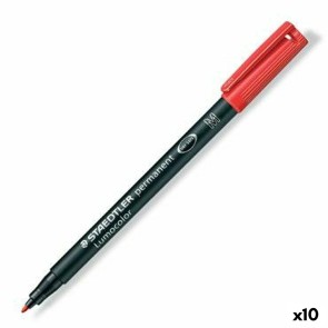 Marcatore permanente Staedtler Lumocolor 317-2 M Rosso (10 Unità)