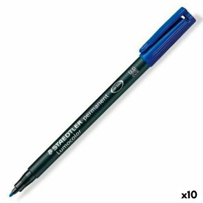 Marcatore permanente Staedtler Lumocolor 317-3 M Azzurro (10 Unità)