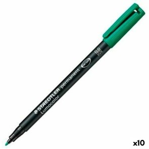 Marcatore permanente Staedtler Lumocolor 313-5 M Verde (10 Unità)