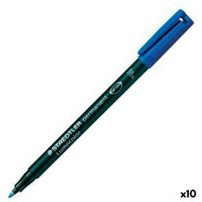 Marcatore permanente Staedtler Lumocolor 318-3 F	 Azzurro (10 Unità)