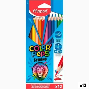 Matite colorate Maped Color' Peps Strong Multicolore 12 Pezzi (12 Unità)