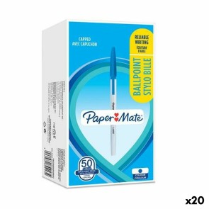 Penna Paper Mate 50 Pezzi Azzurro 1 mm (20 Unità)