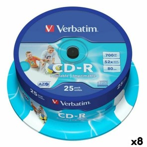 CD-R Verbatim 25 Pezzi 700 MB 50 MB/s (8 Unità)