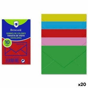 Buste Bismark Carta Multicolore 7,6 x 12 cm (20 Unità)