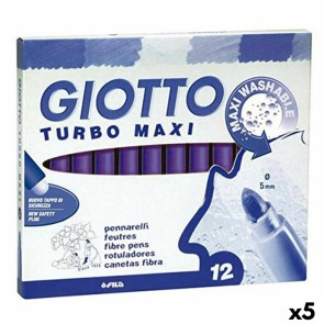 Set di Pennarelli Giotto Turbo Maxi Violetta (5 Unità)