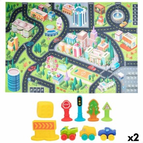 Tappeto da gioco Colorbaby Città (2 Unità)
