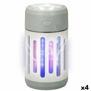 Lampada Antizanzare Ricaricabile con LED 2 in 1 Aktive 7 x 13 x 7 cm (4 Unità)