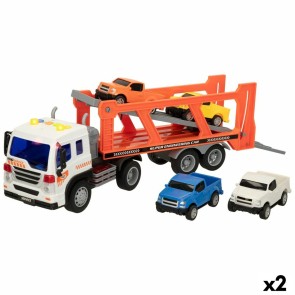 Camion Porta-veicoli e Macchinine a Frizione Speed & Go 37,5 x 12,5 x 10 cm (2 Unità)