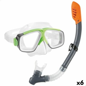 Occhialini da Snorkeling e Boccaglio Intex Surf Rider Per bambini (6 Unità)