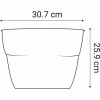 Vaso EDA 77,3 x 30,7 x 25,9 cm Antracite Grigio scuro Plastica Ovale Moderno