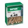 Scatola a viti SPAX Vite per legno Testa piatta (4 x 45 mm) (4,0 x 45 mm)
