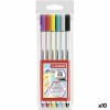 Set di Pennarelli Stabilo Pen 68 Brush Multicolore (10 Unità)