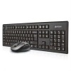 Tastiera e Mouse A4 Tech 7100N Qwerty UK Nero Monocromatica No Inglese QWERTY Qwerty US