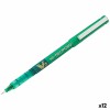 Penna a inchiostro liquido Pilot V-7 Hi-Tecpoint Verde 0,5 mm (12 Unità)