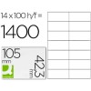 Etichette adesive Q-Connect KF10656 Bianco 100 fogli 105 x 42 mm