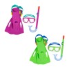 Maschera da Snorkeling con Boccaglio e Pinne Bestway Azzurro Multicolore 37-41