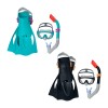 Maschera da Snorkeling con Boccaglio e Pinne Bestway Adulto Multicolore 41-46