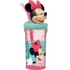 Bicchiere con Cannuccia Minnie Mouse 360 ml 3D Rosa