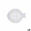 Ciotola Quid Kaleido Bicolore Ceramica Pesce 15 x 13 x 4 cm (4 Unità)