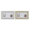Cornice Portafoto DKD Home Decor Luxury 46,5 x 2 x 28,5 cm Cristallo Argentato Dorato polistirene Tradizionale (2 Unità)