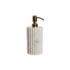Dispenser di Sapone Home ESPRIT Bianco Dorato Metallo Marmo 8 x 8 x 20 cm
