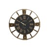 Orologio da Parete Home ESPRIT Nero Dorato Ferro Vintage 60 x 8 x 60 cm