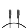 Cavo USB-C con USB-C KSIX Nero