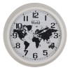 Orologio da Parete Mappamondo Bianco Nero Ferro 70 x 70 x 6,5 cm