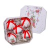 Palle di Natale Bianco Multicolore Carta Polyfoam Calzini 7,5 x 7,5 x 7,5 cm (5 Unità)