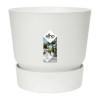 Vaso da Fiori con Piatto Elho Greenville Ø 39 x 36,8 cm Rotondo Bianco Plastica