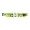 Collare per Cani Red Dingo STYLE MONKEY LIME GREEN 41-63 cm