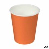 Set di Bicchieri Algon Cartone Monouso Arancio 36 Unità (24 Pezzi)