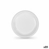 Set di piatti riutilizzabili Algon Bianco Plastica (24 Unità)