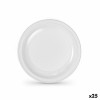 Set di piatti riutilizzabili Algon Bianco Plastica 22 x 22 x 1,5 cm (24 Unità)