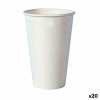 Set di Bicchieri Algon Monouso Cartone Bianco 35 Pezzi 350 ml (20 Unità)